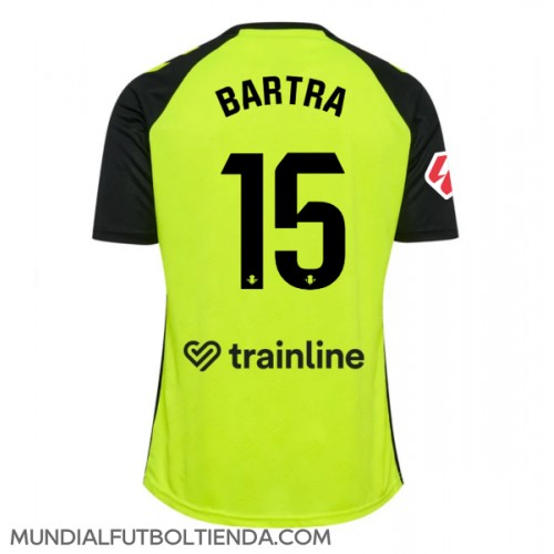 Camiseta Real Betis Marc Bartra #15 Segunda Equipación Replica 2024-25 mangas cortas